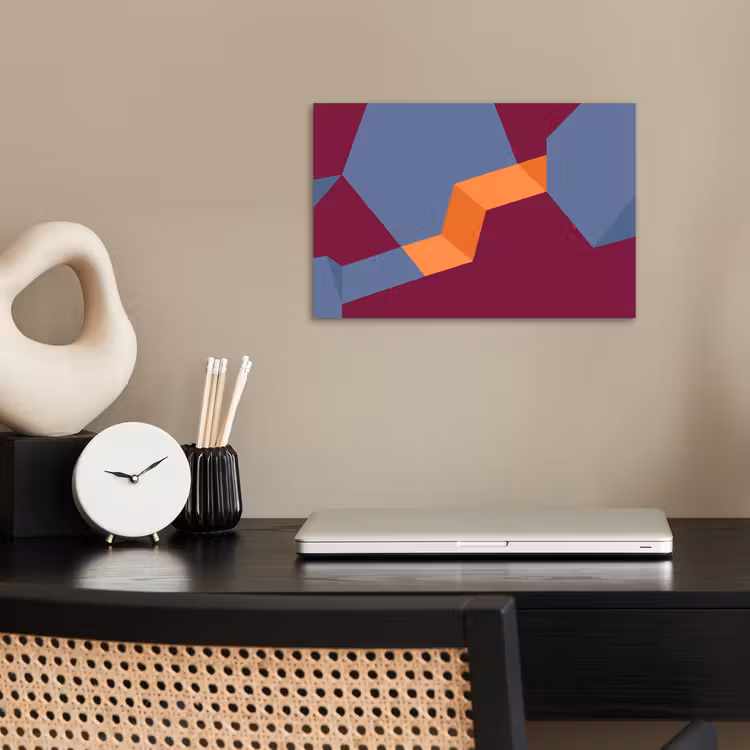 Poster - Zusammenfassung – Formen – Modern – Blau – Orange — 2