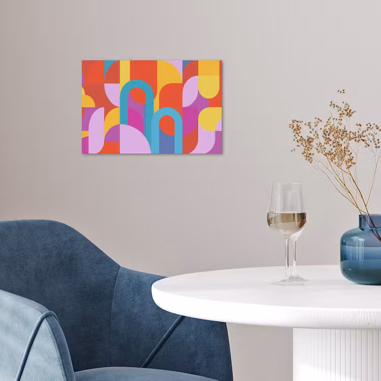 Poster - Zusammenfassung – Geometrie – Farbenfroh – Modern – Kunst — 4