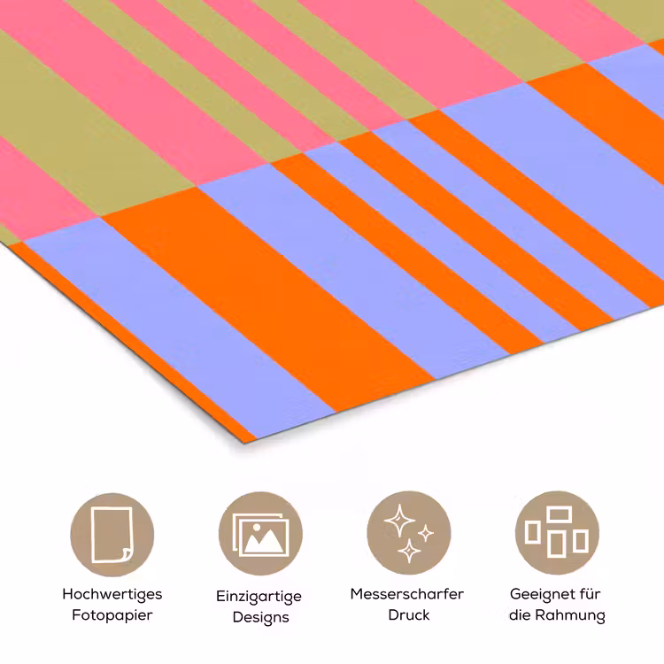 Poster - Zusammenfassung – Muster – Geometrisch – Farbenfroh – Modern — 5