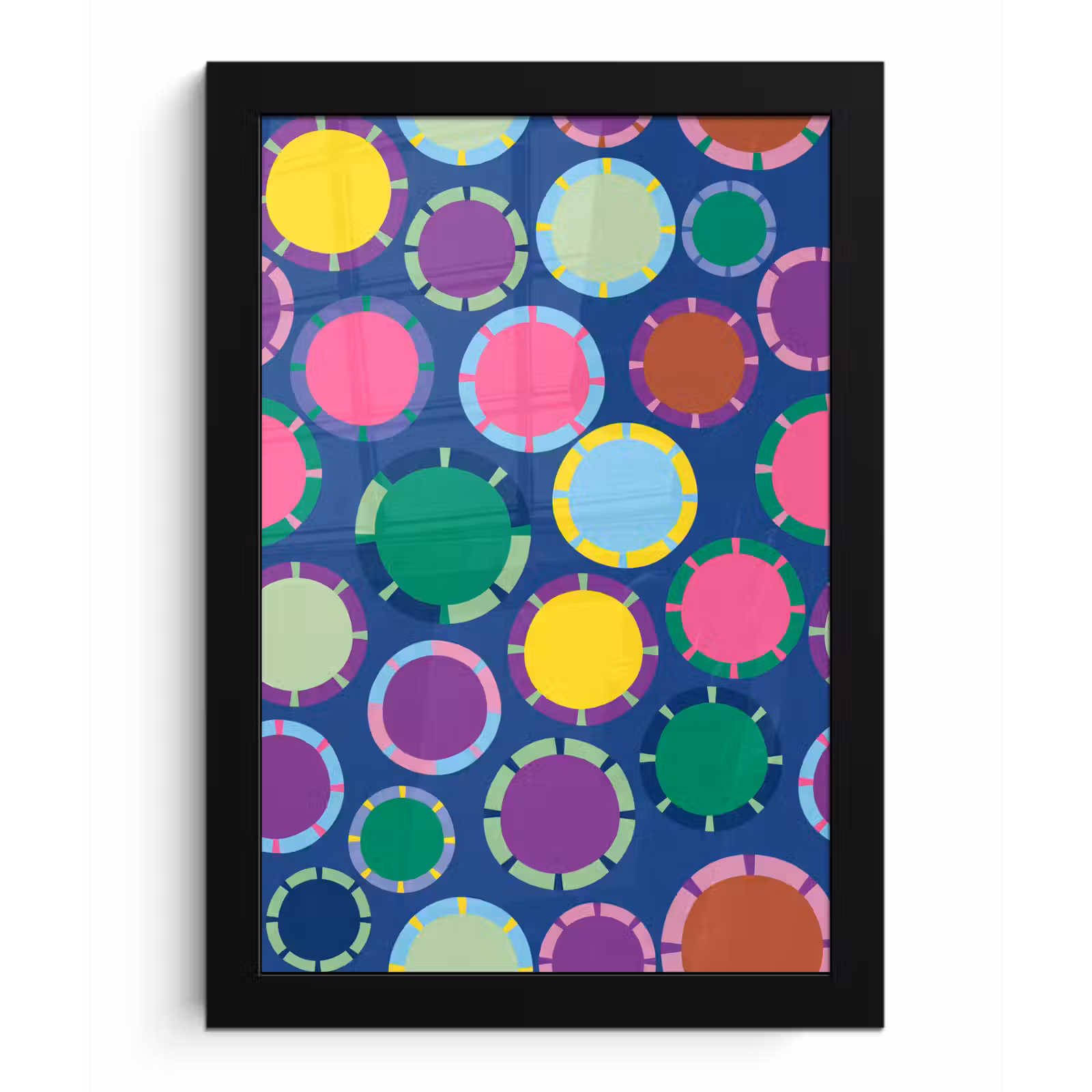 Bilder mit Rahmen - Muster – Kreise – Abstrakt – Bunt — 1