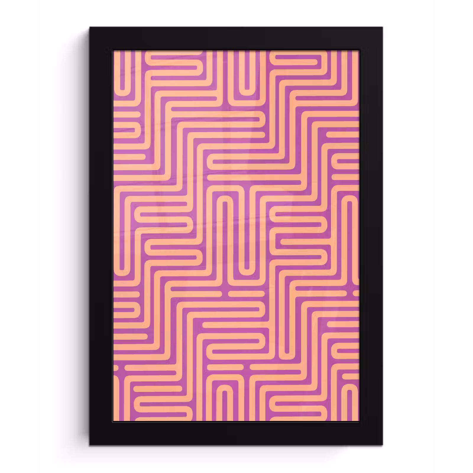 Bilder mit Rahmen - Muster – Linien – Abstrakt – Modern – Lila — 1