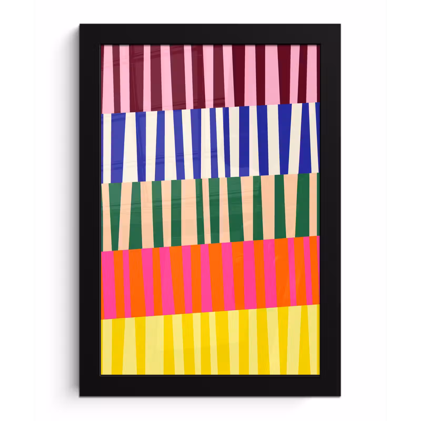 Bilder mit Rahmen - Muster – Streifen – Abstrakt – Modern – Farbenfroh — 1