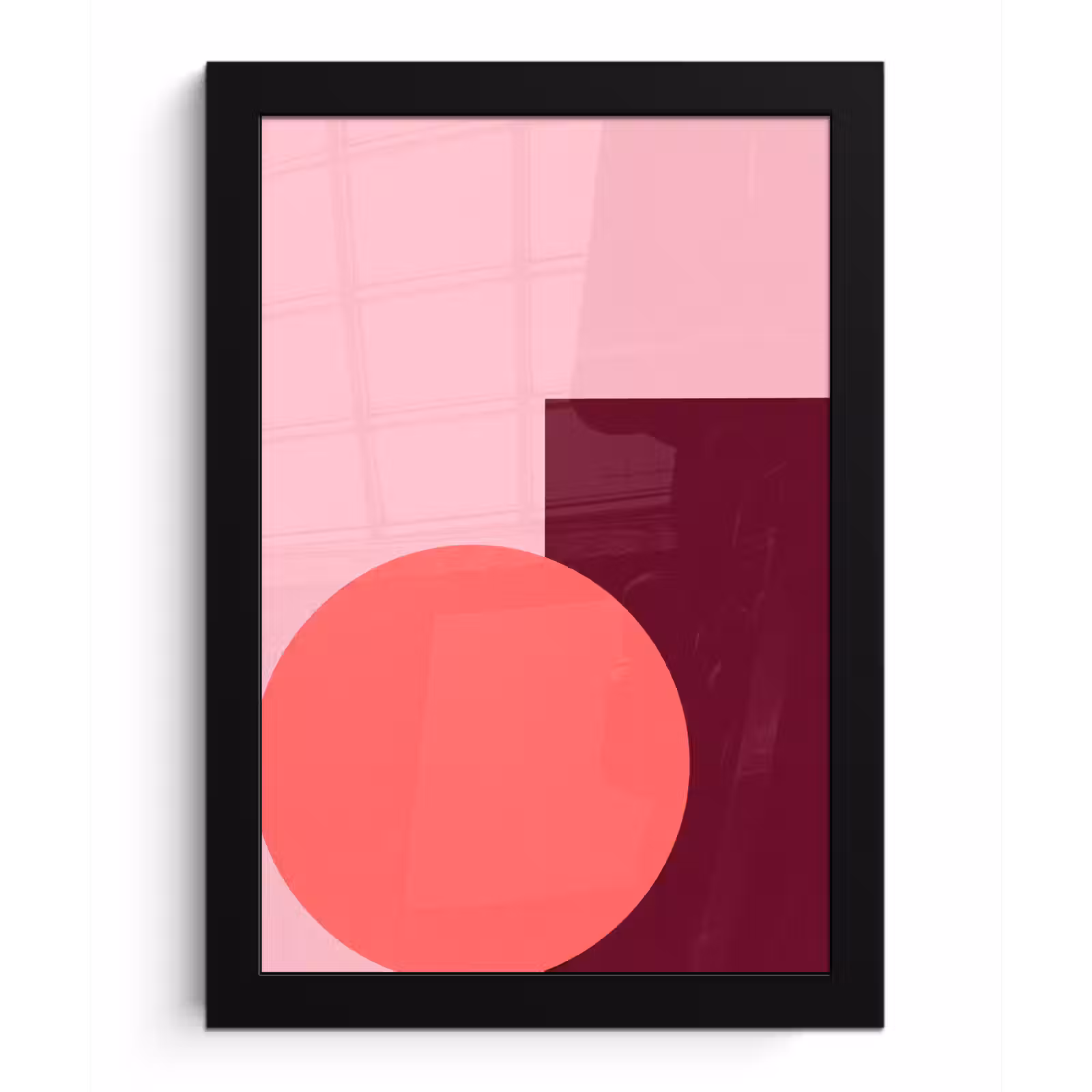 Bilder mit Rahmen - Zusammenfassung – Formen – Rosa – Modern – Design — 1