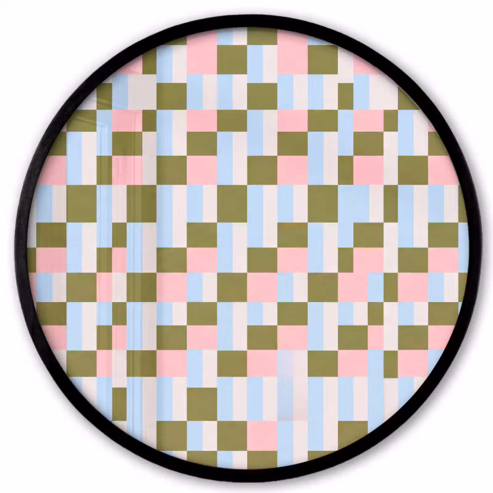 Poster im Rahmen Rund - Muster – Geometrisch – Abstrakt – Farbenfroh – Modern — 1