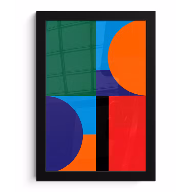 Bilder mit Rahmen - Geometrisch – Abstrakt – Formen – Farbenfroh – Modern — 1