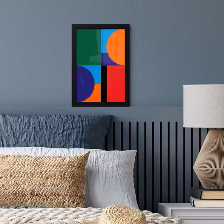 Bilder mit Rahmen - Geometrisch – Abstrakt – Formen – Farbenfroh – Modern — 3