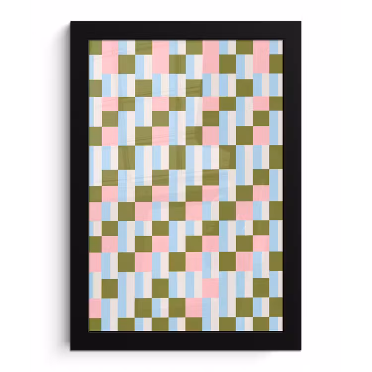 Bilder mit Rahmen - Muster – Geometrisch – Abstrakt – Farbenfroh – Modern — 1