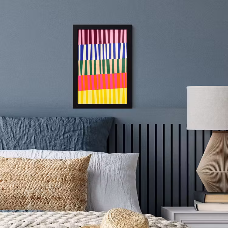Bilder mit Rahmen - Muster – Streifen – Abstrakt – Modern – Farbenfroh — 3
