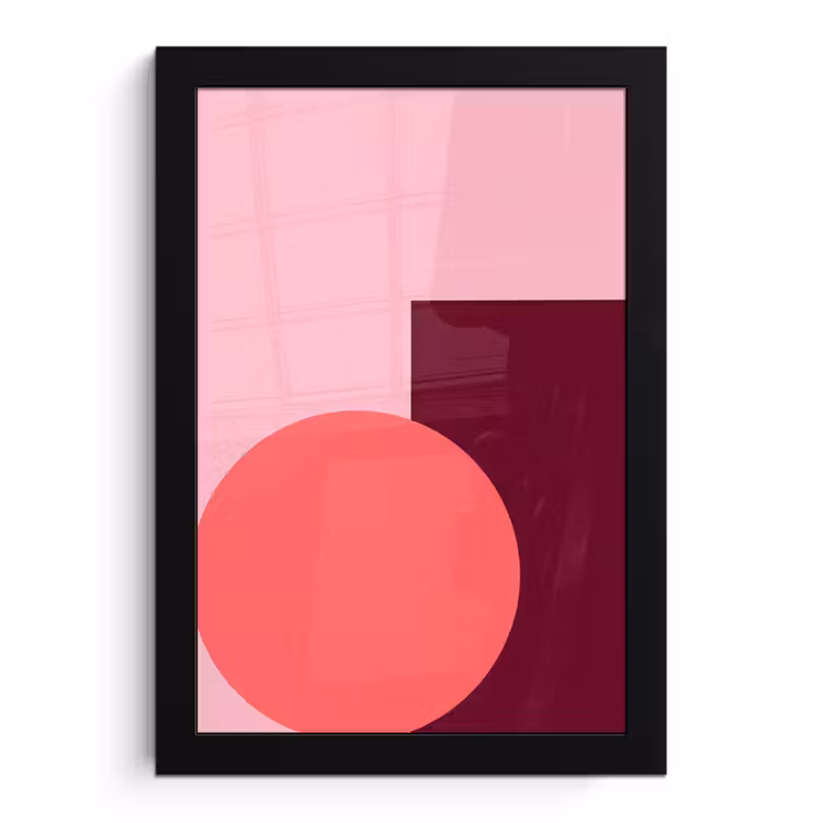 Bilder mit Rahmen - Zusammenfassung – Formen – Rosa – Modern – Design — 1