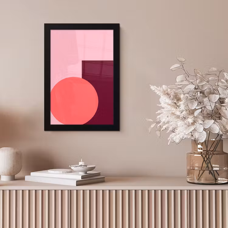 Bilder mit Rahmen - Zusammenfassung – Formen – Rosa – Modern – Design — 4