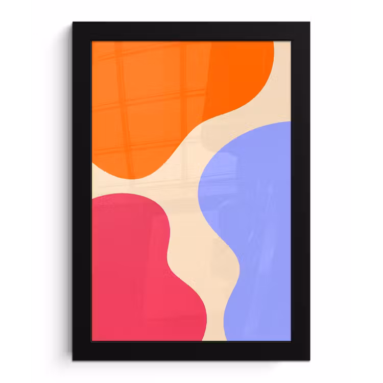 Bilder mit Rahmen - Zusammenfassung – Organische Formen – Design – Modern – Farbenfroh — 1