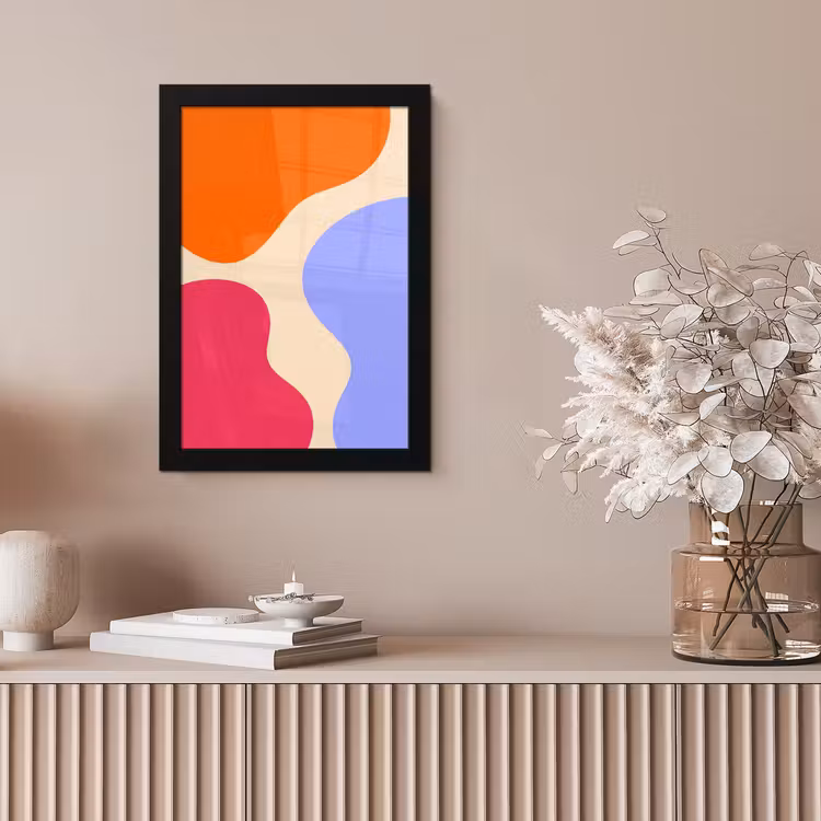 Bilder mit Rahmen - Zusammenfassung – Organische Formen – Design – Modern – Farbenfroh — 4