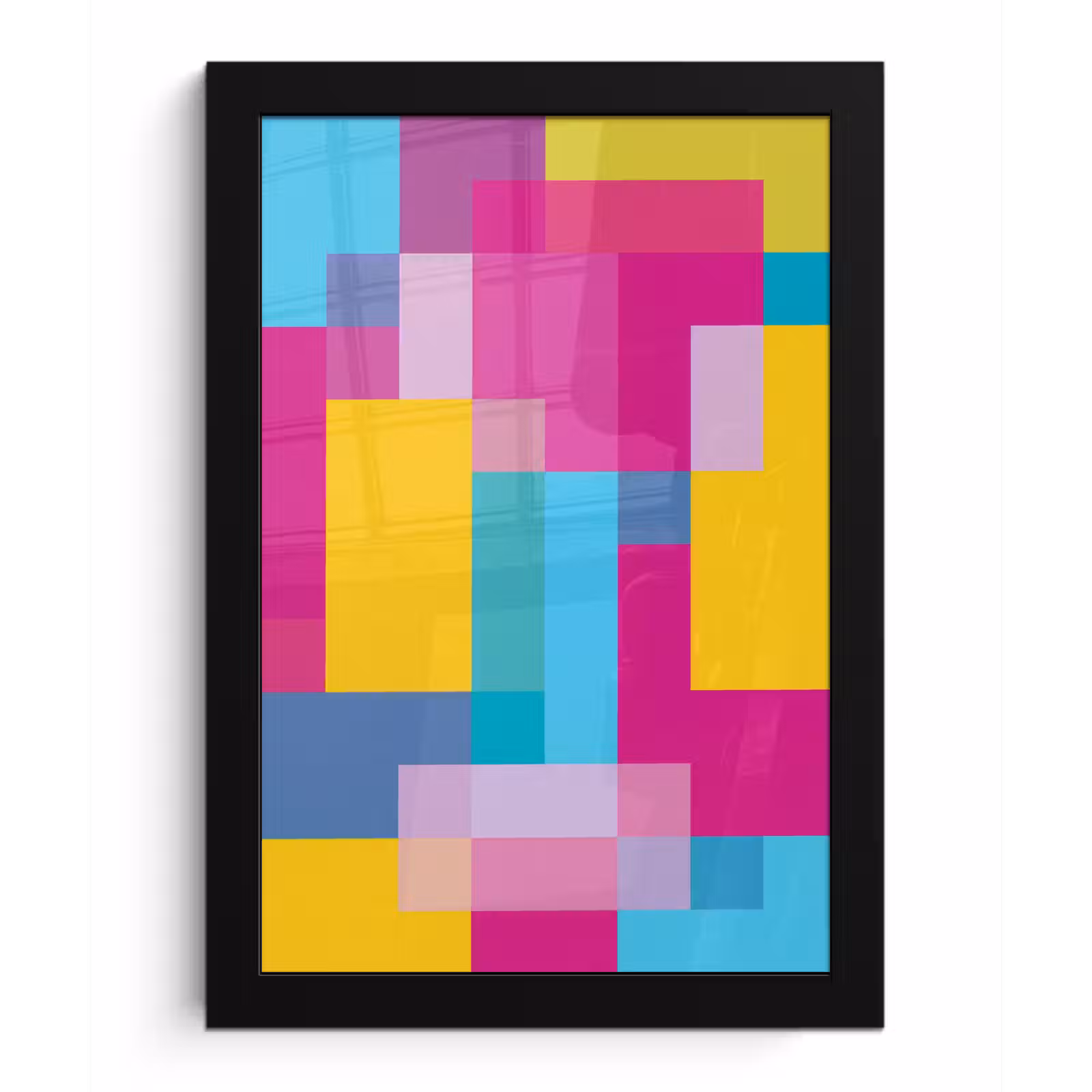 Bilder mit Rahmen - Abstrakt – Geometrisch – Kunst – Farbenfroh – Modern — 1