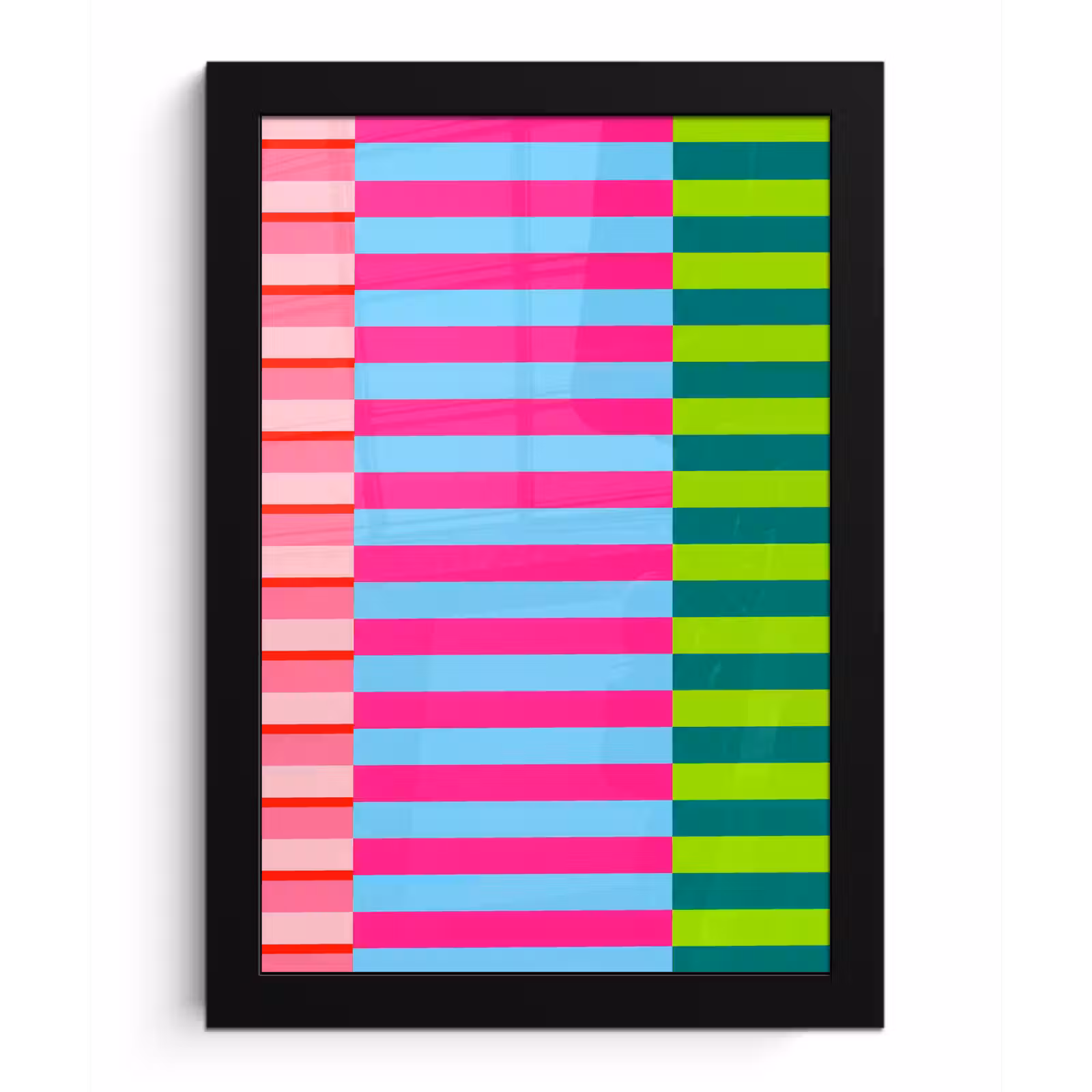 Bilder mit Rahmen - Muster – Streifen – Modern – Abstrakt – Bunt — 1