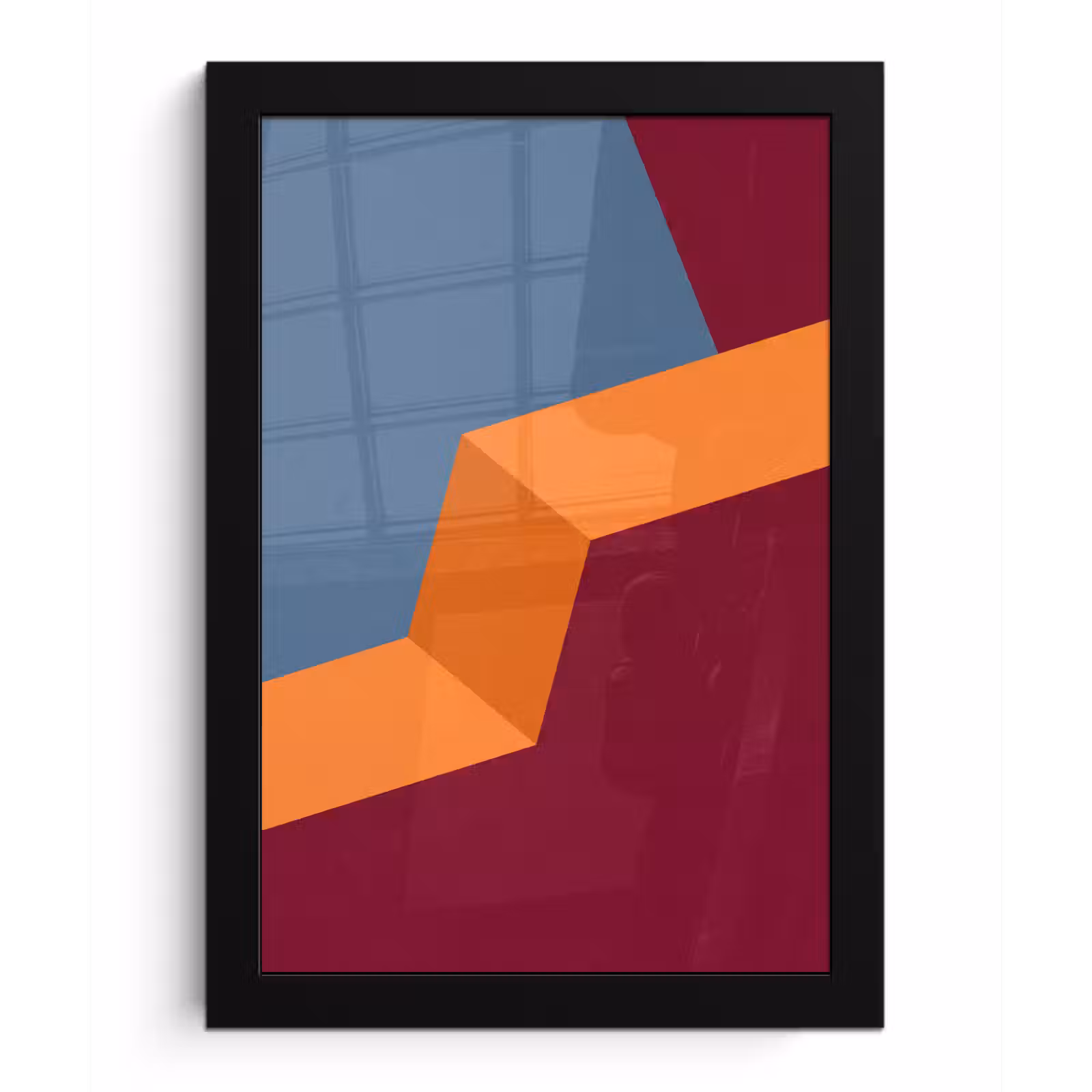 Bilder mit Rahmen - Zusammenfassung – Formen – Modern – Blau – Orange — 1