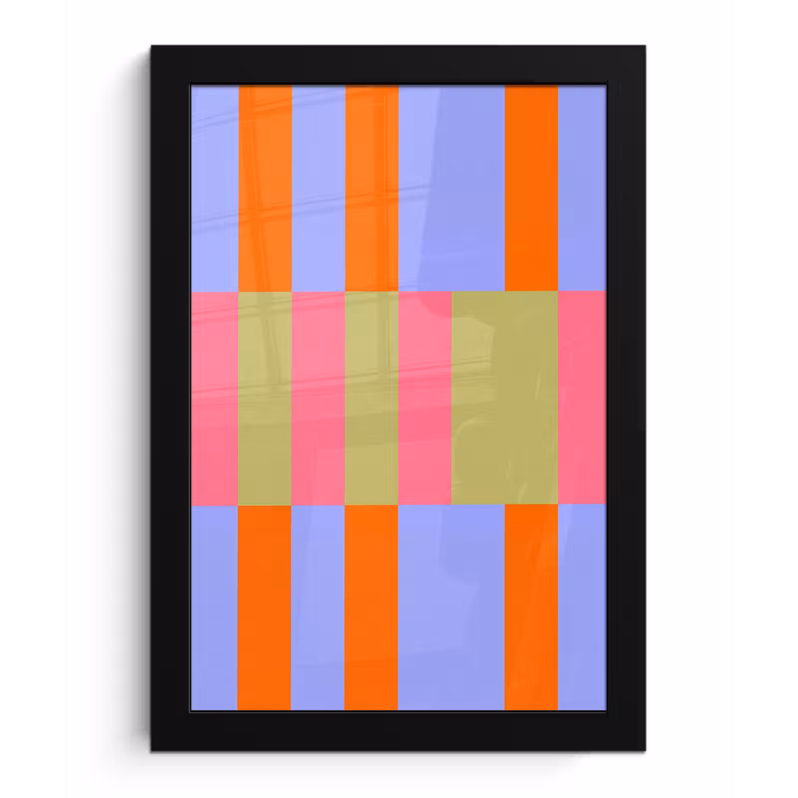 Bilder mit Rahmen - Zusammenfassung – Muster – Geometrisch – Farbenfroh – Modern — 1