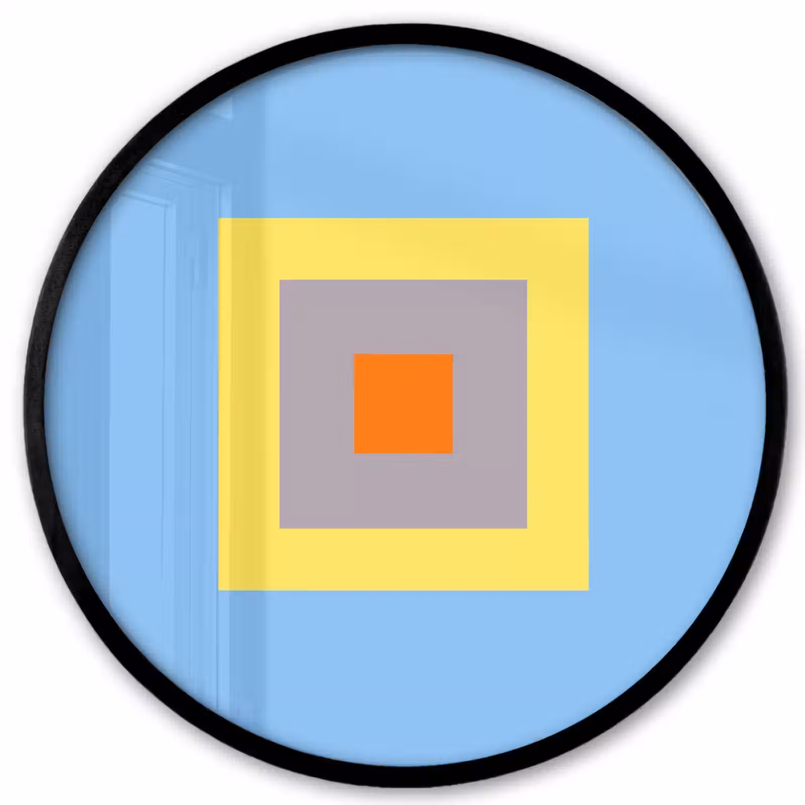Poster im Rahmen Rund - Abstrakt – Geometrisch – Farbenfroh – Modern – Formen — 1