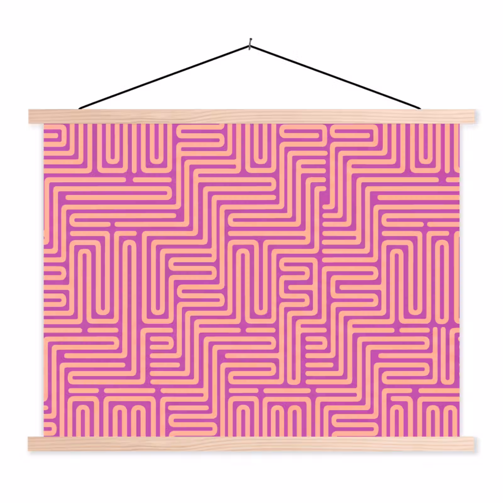 Stoffbild - Muster – Linien – Abstrakt – Modern – Lila — 1