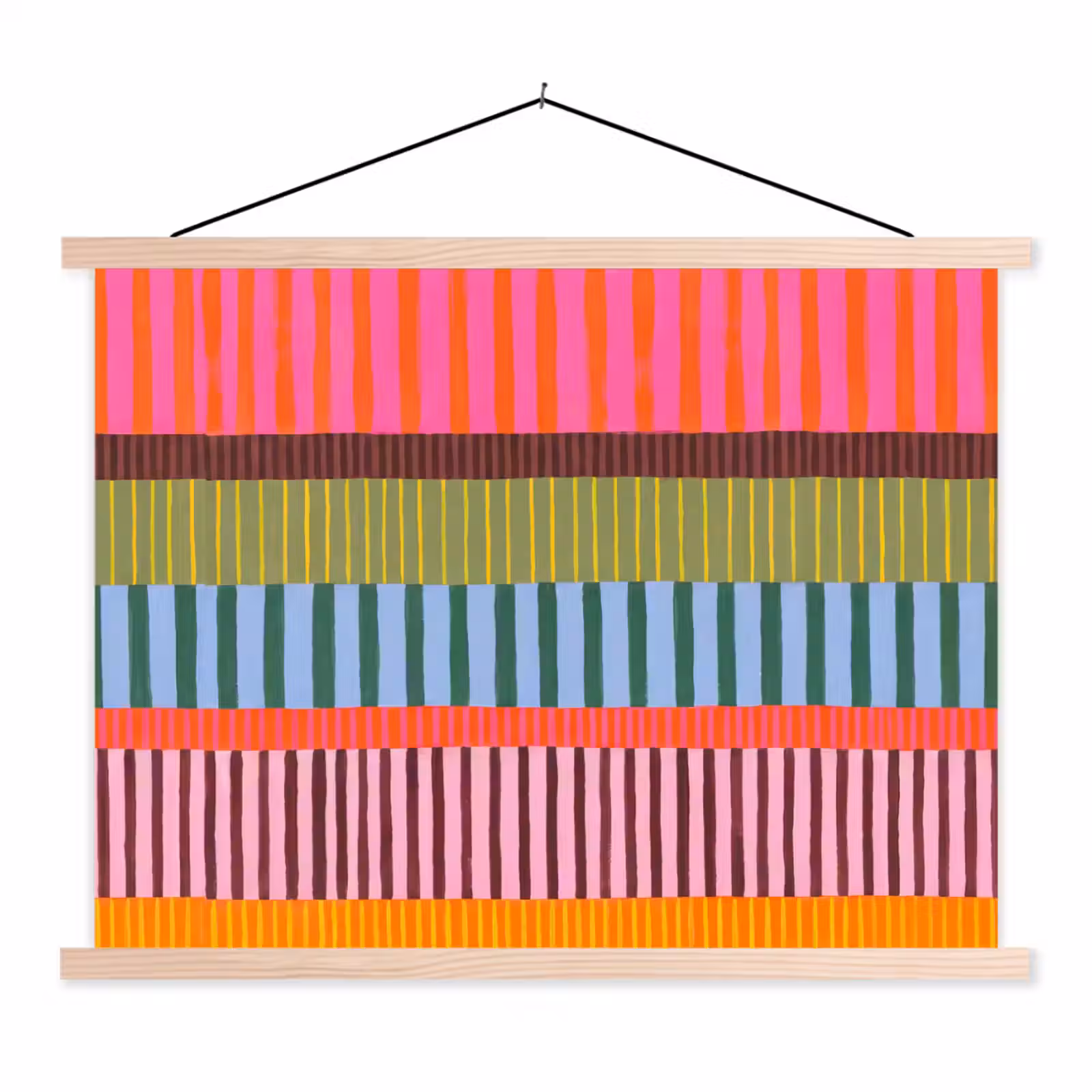 Stoffbild - Zusammenfassung – Streifen – Modern – Farbenfroh – Kunst — 1