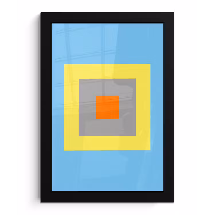 Bilder mit Rahmen - Abstrakt – Geometrisch – Farbenfroh – Modern – Formen — 1