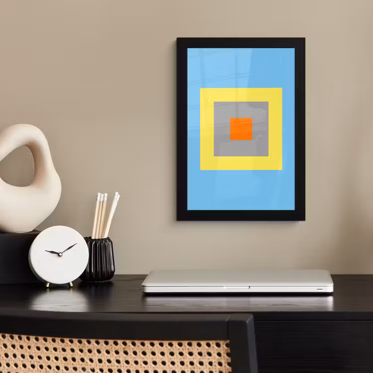 Bilder mit Rahmen - Abstrakt – Geometrisch – Farbenfroh – Modern – Formen — 2