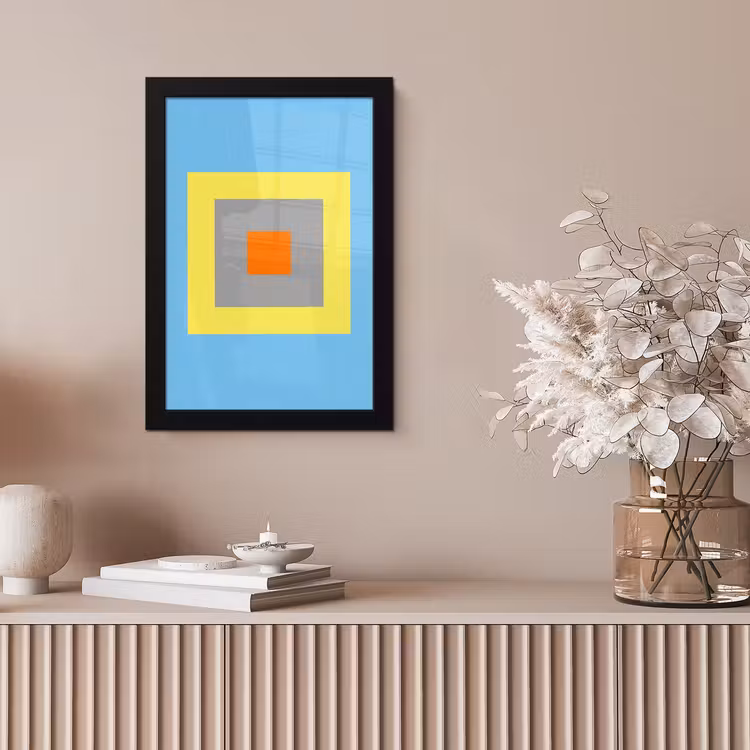 Bilder mit Rahmen - Abstrakt – Geometrisch – Farbenfroh – Modern – Formen — 4