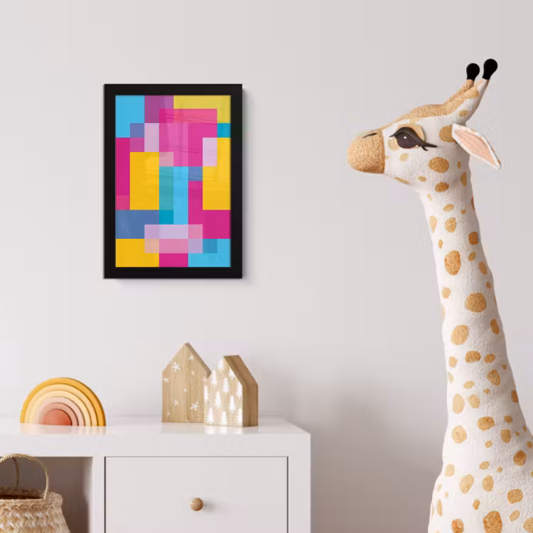 Bilder mit Rahmen - Abstrakt – Geometrisch – Kunst – Farbenfroh – Modern — 5