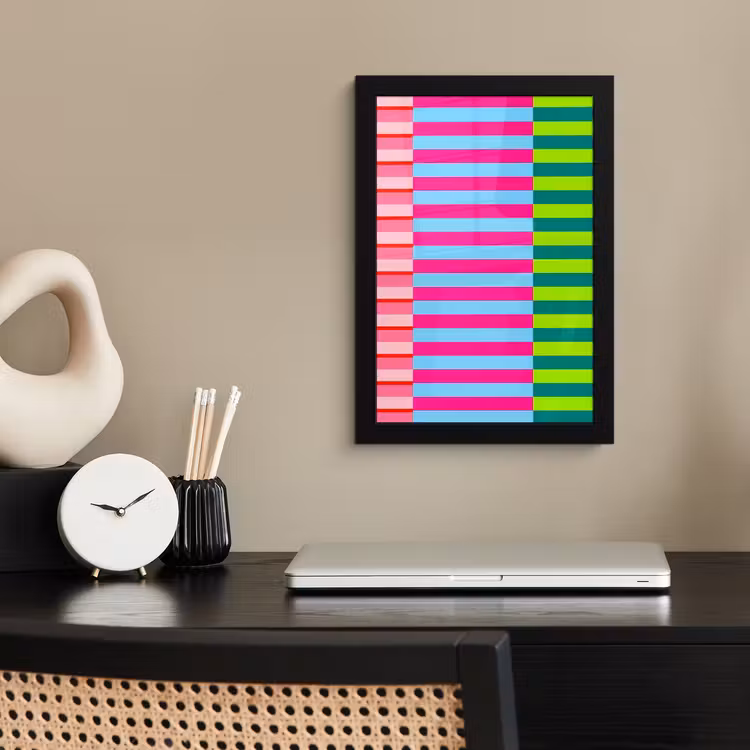 Bilder mit Rahmen - Muster – Streifen – Modern – Abstrakt – Bunt — 2