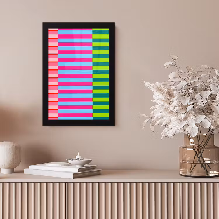 Bilder mit Rahmen - Muster – Streifen – Modern – Abstrakt – Bunt — 4