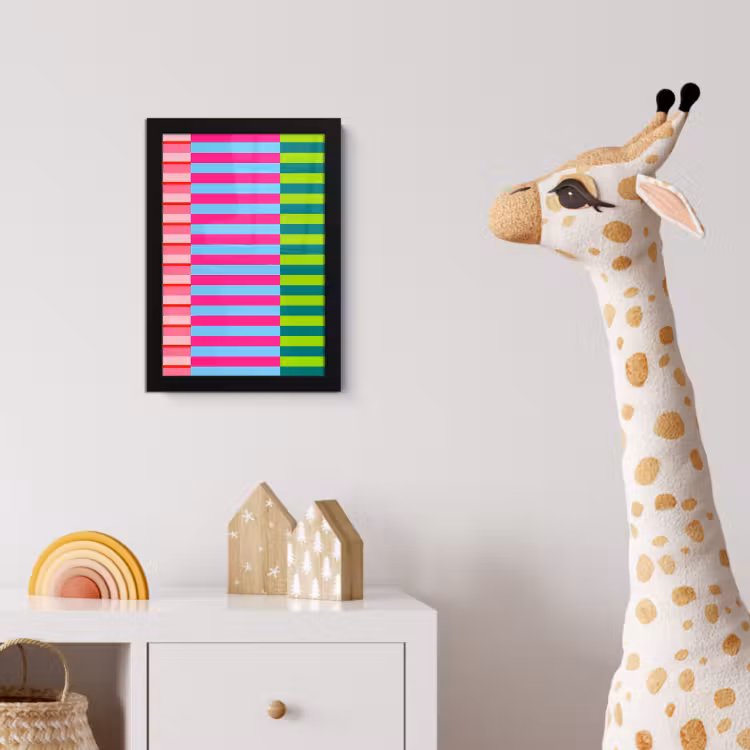 Bilder mit Rahmen - Muster – Streifen – Modern – Abstrakt – Bunt — 5