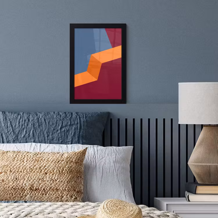 Bilder mit Rahmen - Zusammenfassung – Formen – Modern – Blau – Orange — 3