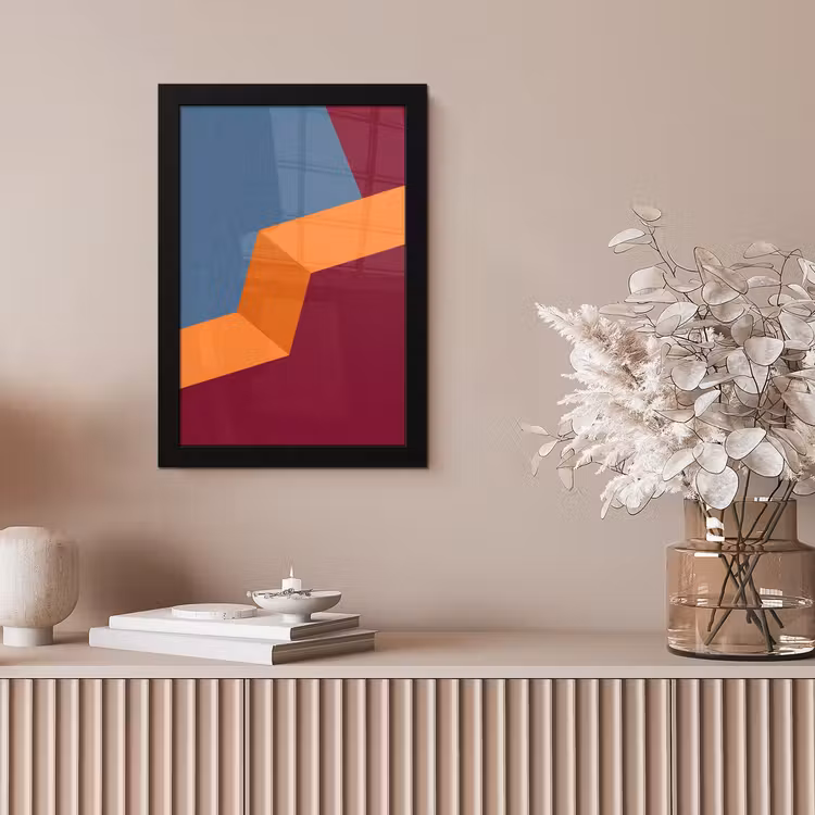 Bilder mit Rahmen - Zusammenfassung – Formen – Modern – Blau – Orange — 4