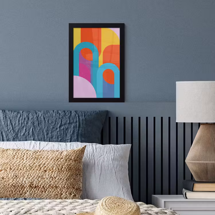 Bilder mit Rahmen - Zusammenfassung – Geometrie – Farbenfroh – Modern – Kunst — 3