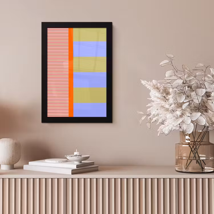 Bilder mit Rahmen - Zusammenfassung – Geometrie – Streifen – Blöcke – Rot — 4