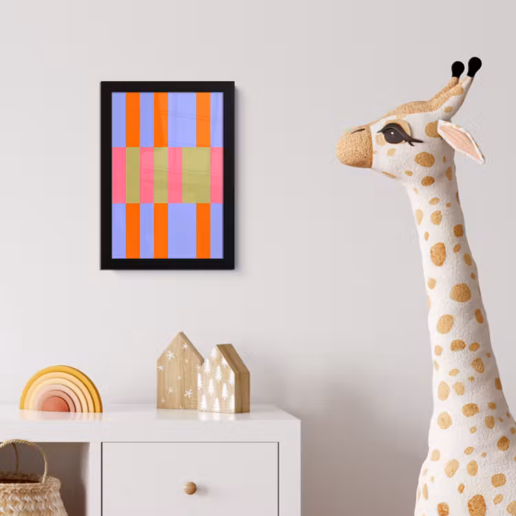 Bilder mit Rahmen - Zusammenfassung – Muster – Geometrisch – Farbenfroh – Modern — 5