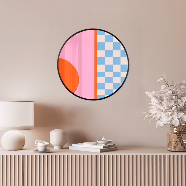 Poster im Rahmen Rund - Zusammenfassung – Formen – Geometrisch – Modern – Farbenfroh — 5