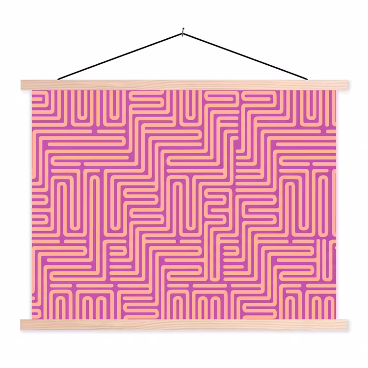 Stoffbild - Muster – Linien – Abstrakt – Modern – Lila — 1