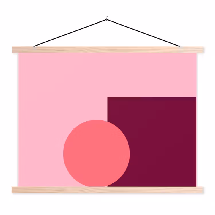 Stoffbild - Zusammenfassung – Formen – Rosa – Modern – Design — 1