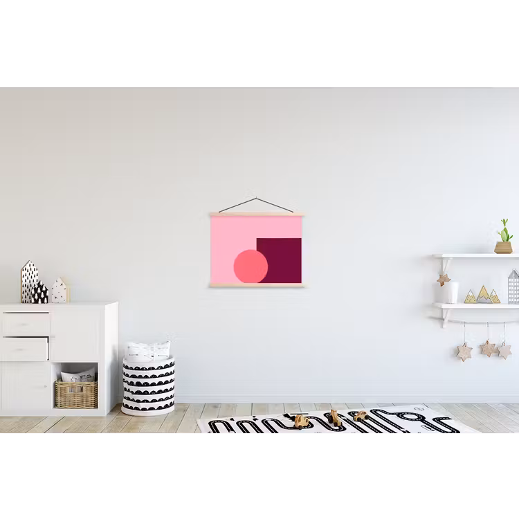 Stoffbild - Zusammenfassung – Formen – Rosa – Modern – Design — 2