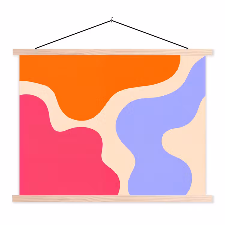 Stoffbild - Zusammenfassung – Organische Formen – Design – Modern – Farbenfroh — 1