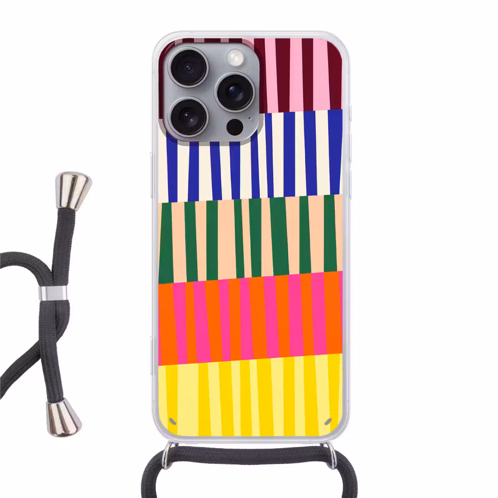 Handyhülle mit Band - Muster – Streifen – Abstrakt – Modern – Farbenfroh — 1