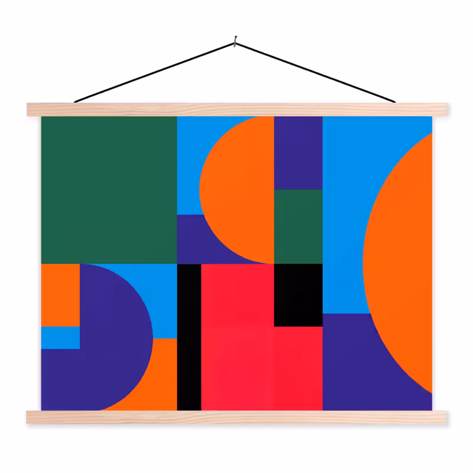 Stoffbild - Geometrisch – Abstrakt – Formen – Farbenfroh – Modern — 1