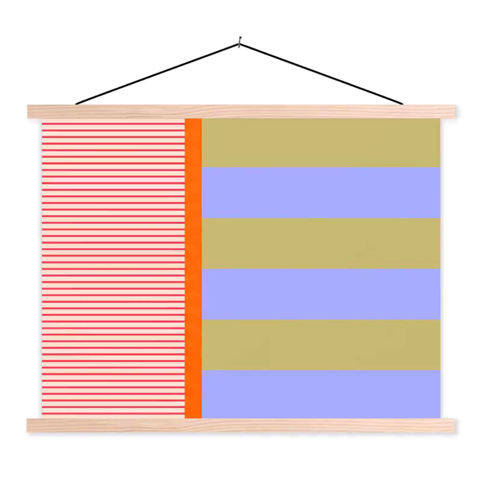 Stoffbild - Zusammenfassung – Geometrie – Streifen – Blöcke – Rot — 1
