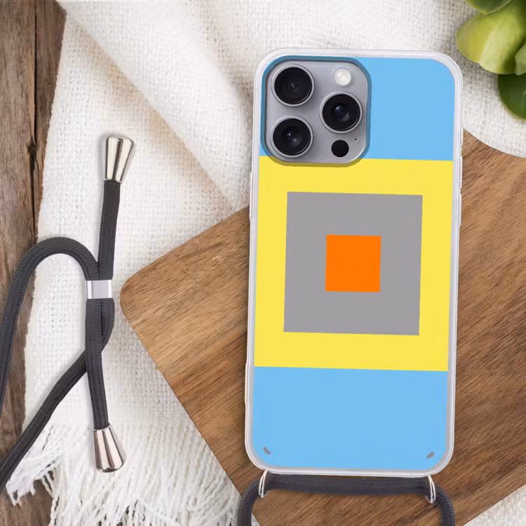 Handyhülle mit Band - Abstrakt – Geometrisch – Farbenfroh – Modern – Formen — 3