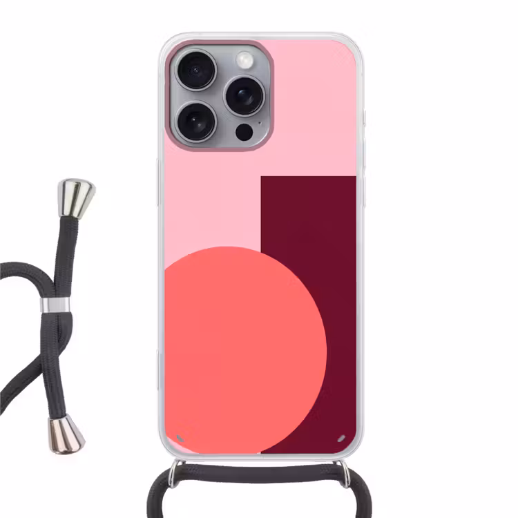 Handyhülle mit Band - Zusammenfassung – Formen – Rosa – Modern – Design — 1