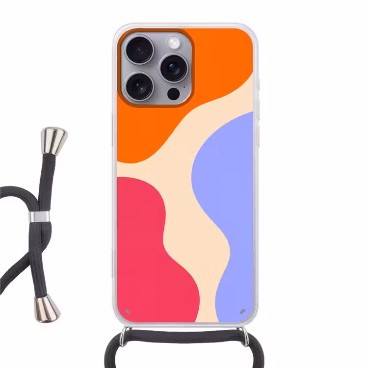 Handyhülle mit Band - Zusammenfassung – Organische Formen – Design – Modern – Farbenfroh — 1
