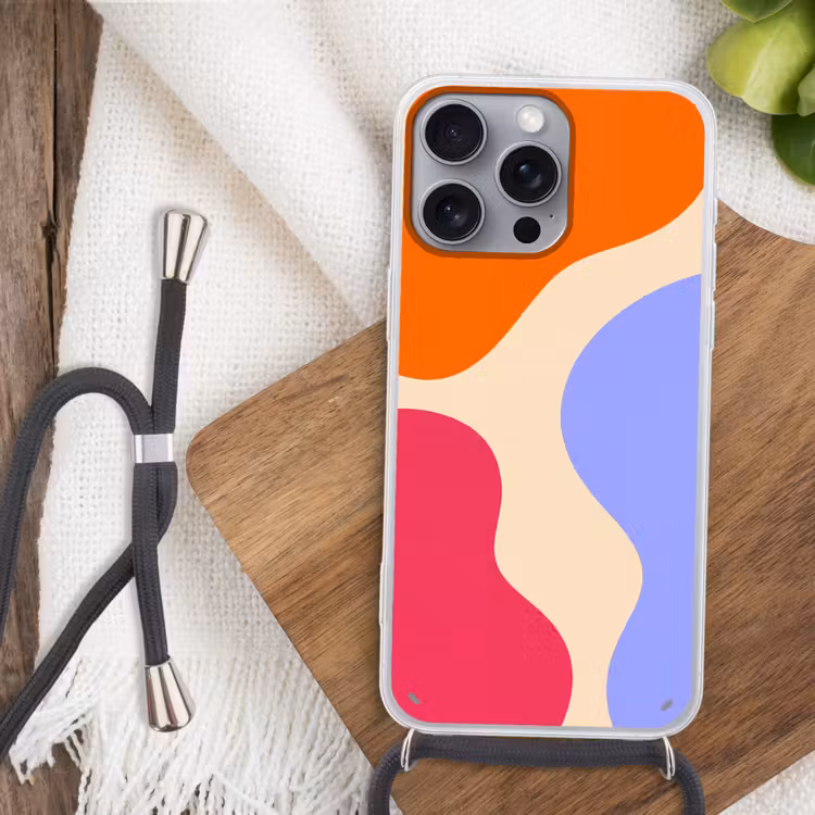 Handyhülle mit Band - Zusammenfassung – Organische Formen – Design – Modern – Farbenfroh — 3