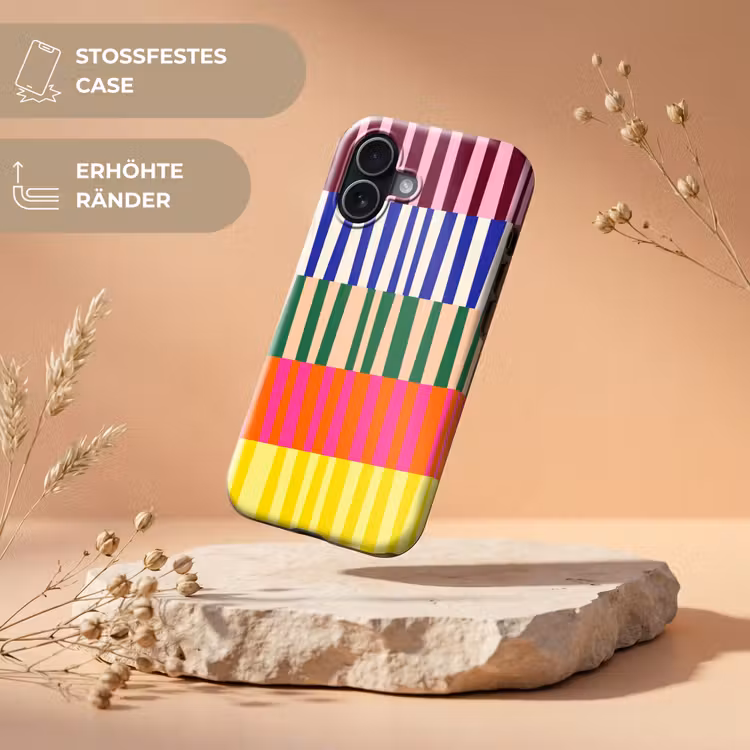 Handyhülle Toughcase - Muster – Streifen – Abstrakt – Modern – Farbenfroh — 5