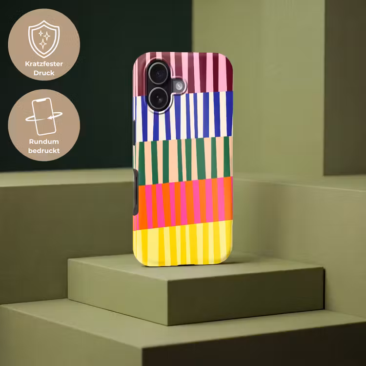 Handyhülle Toughcase - Muster – Streifen – Abstrakt – Modern – Farbenfroh — 7