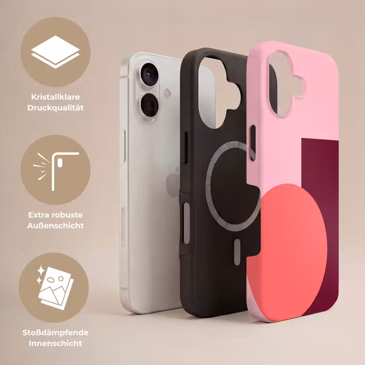 Handyhülle Toughcase - Zusammenfassung – Formen – Rosa – Modern – Design — 3